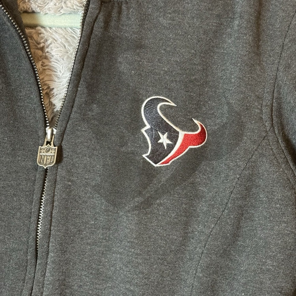 Houston Texans  Team NFL Zip Front Hoodie Jacket Size S Double Front Logo